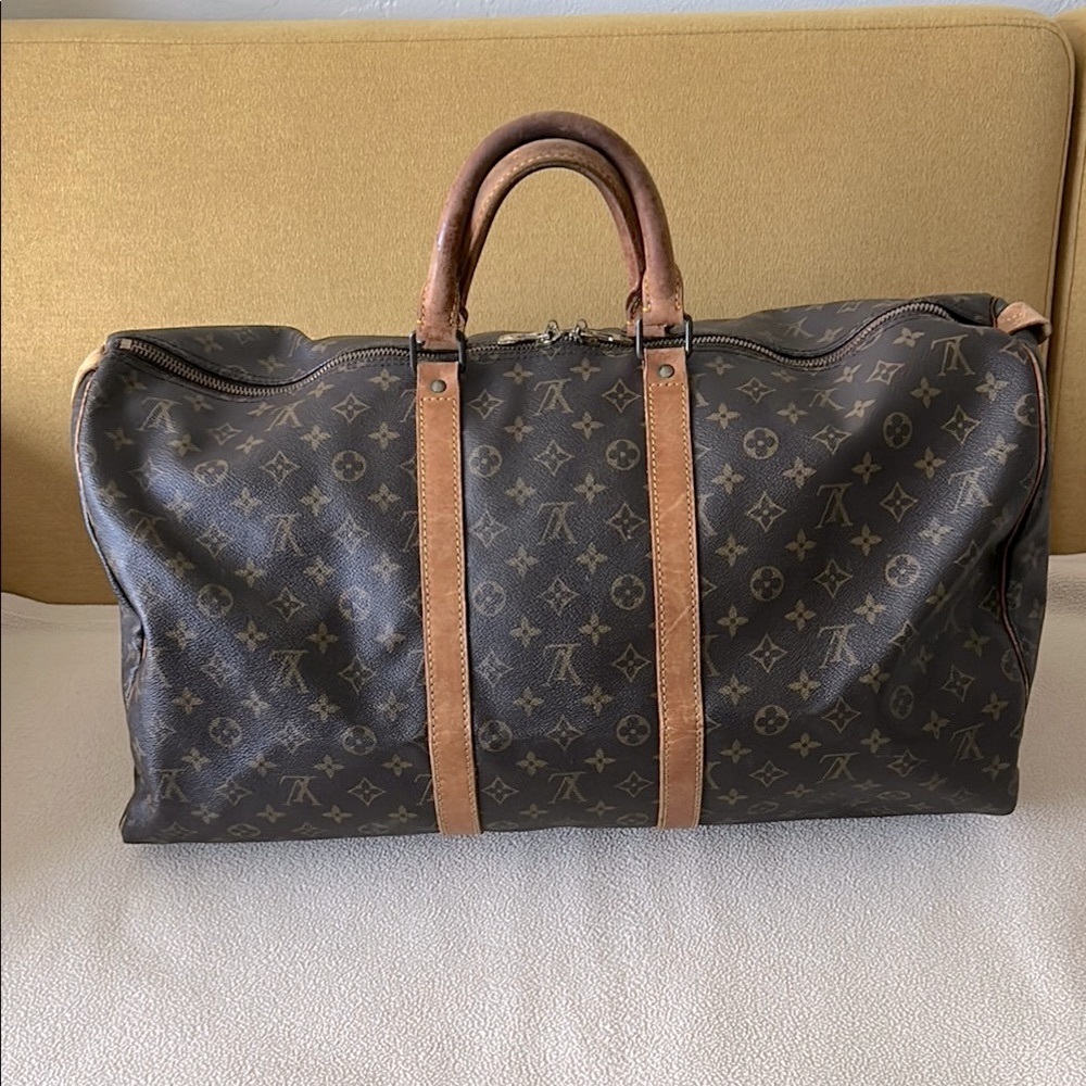 Louis Vuitton Monogram Keepal 55 Bag